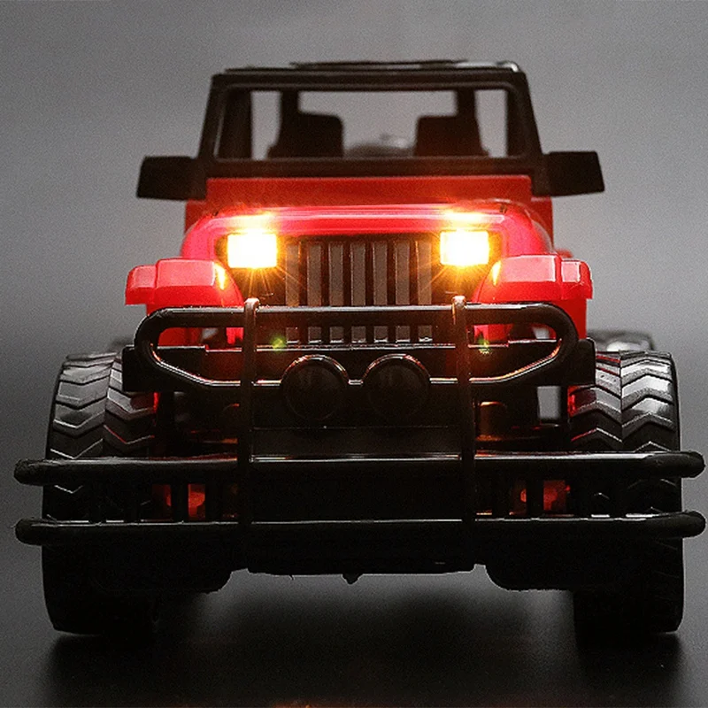 Toys Car, 4-Way Remote Control Car, Big Foot R/C Vehicle, for Boys & Girls (Red & Black)