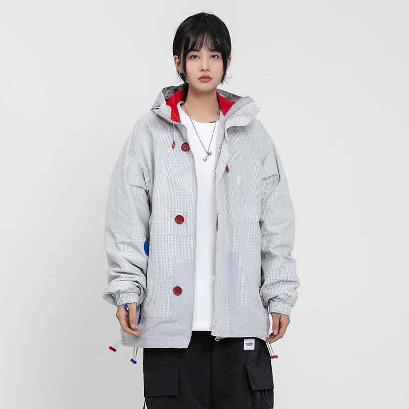 

Luoye luo ye 2020 Spring Origional Andeardi Japanese-style Popular Brand Pattern Hooded Casual Coat Men's Lj8006