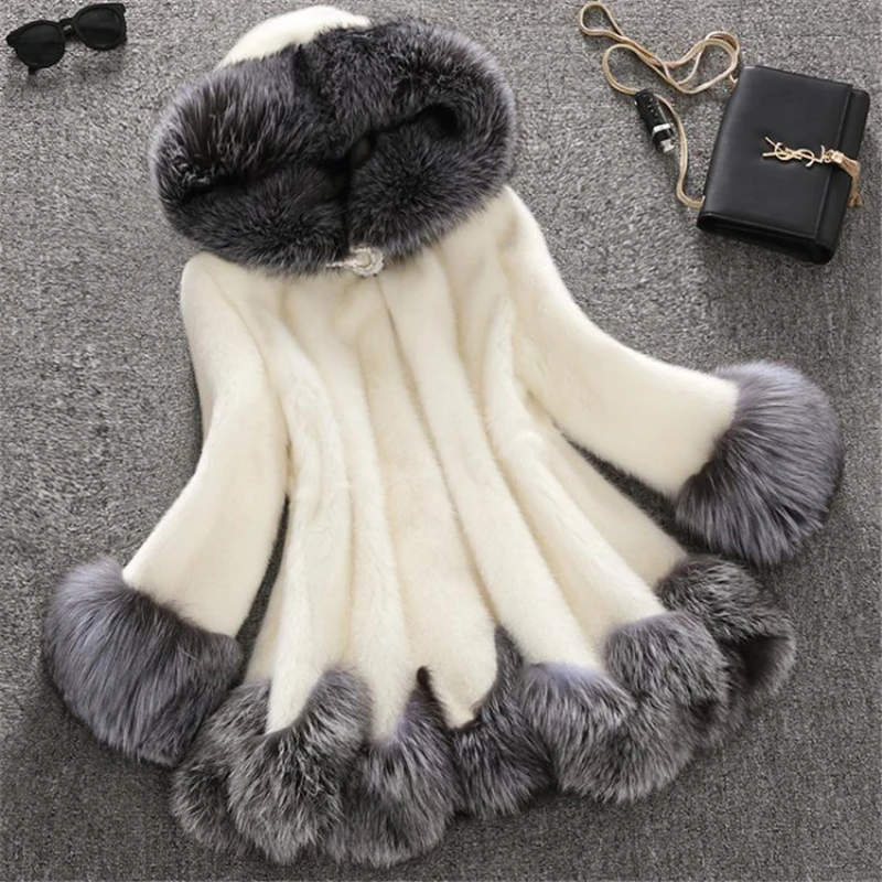 

Women New Fluffy Faux Fur Coat Female Fake Fur Ruffle Elegant Jacket Winter Thick Warm Outerwear Ladies Fashion Party Overcoat