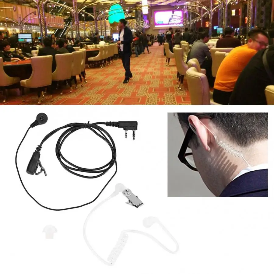 2 Pin Трубка наушник с горловой микрофон наушник для переговорного устройства Bluetooth гарнитура для Hytera радио Puxing
