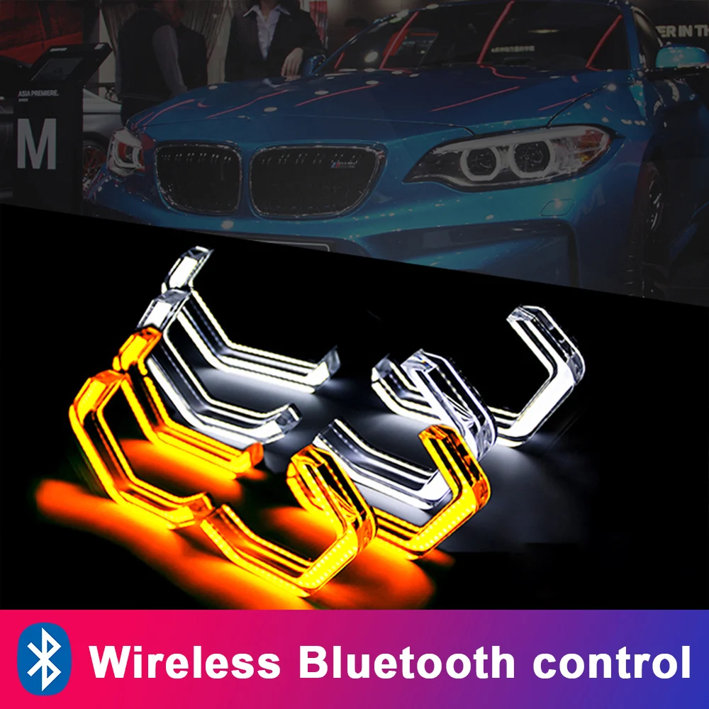 FORAUTO 4 шт. M4 Стиль автомобиля Ангельские глазки с несколькими цветами RGB Цвет SMD