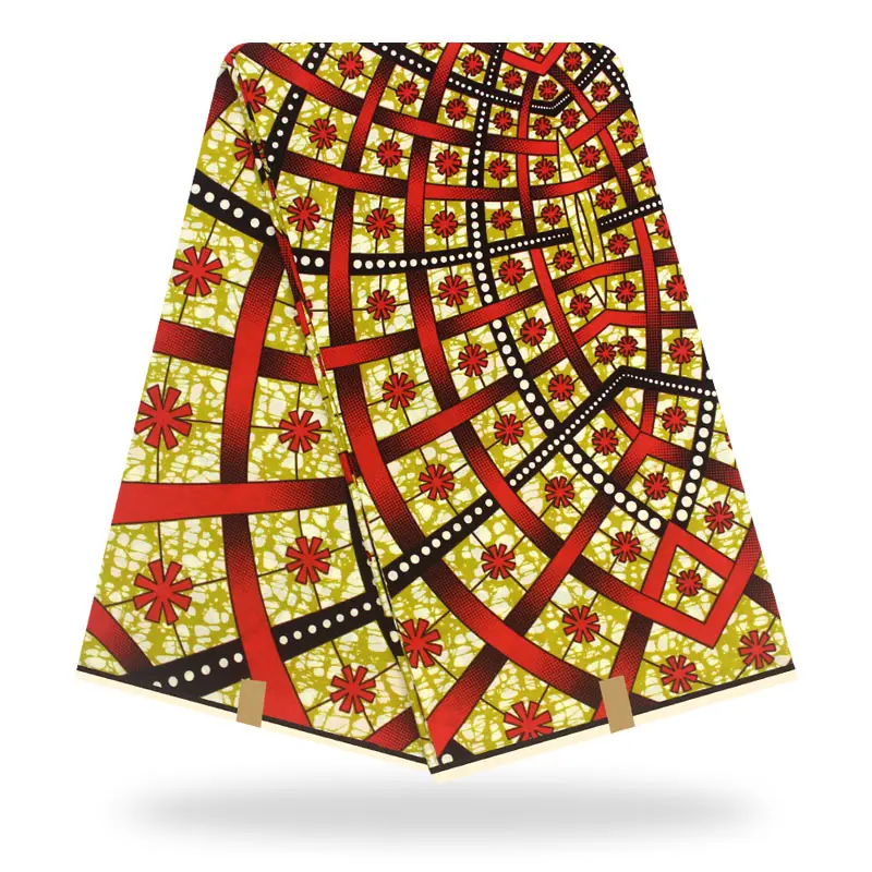 wax fabric Хлопок высокое качество Новое поступление Голландский Настоящий Воск 6 ярдов/шт, африканская вощеная ткань принтом гарантия мягкие восковые ткани - Цвет: wax fabric