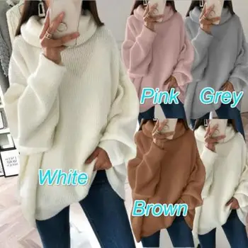 

Winter Sweater Women Turtleneck Knitted Sweaters and Pullovers Long Sleeve Plus Size Jumper Tops