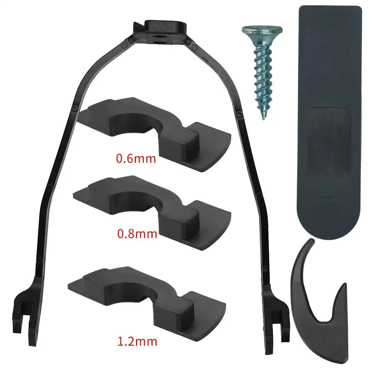 Красный/белый/черный 3D печать Fen derMudguard Поддержка защиты стартовый набор скутер аксессуары Запчасти комплекты сменных деталей для Xiaomi - Цвет: Black