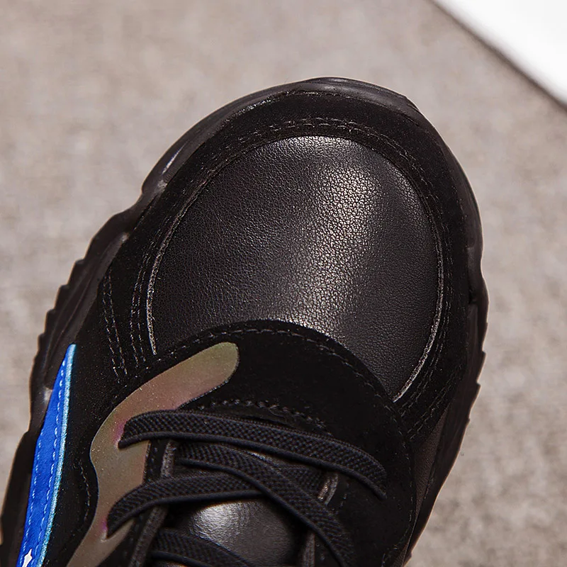 HOBIBEAR, зимние детские кроссовки для мальчиков, детские кроссовки для прогулок с мехом, нескользящая Молодежная обувь для мальчиков, высокая