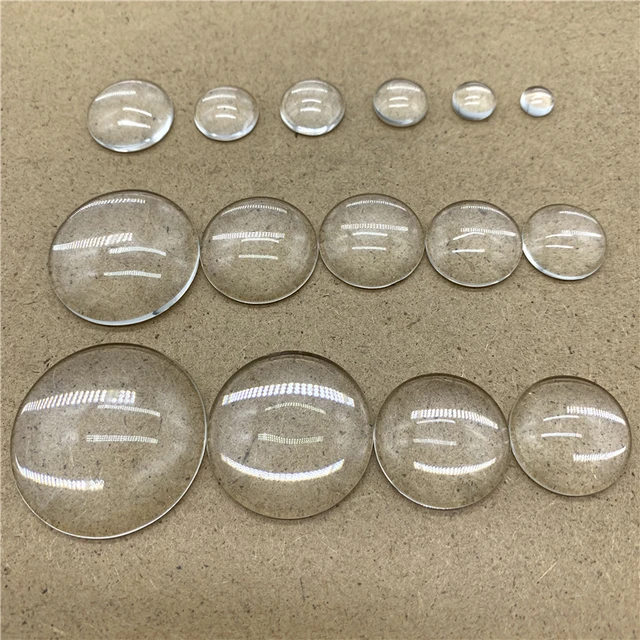 50-200pcs 6mm-30mm Glass Cabochons Half Round Dome Clear Transparent  Jewelry Findings for DIY Jewelry Bracelet Necklace