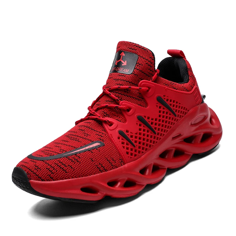Лезвие спортивная обувь для мужчин дышащие сетчатые носки кроссовки противоскользящая амортизирующая подошва Спортивная обувь для тренировок Zapatills - Цвет: 9005 Red