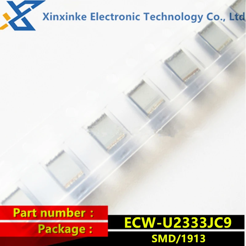 ECWU2333JC9 SMD metallized film capacitor 0.033uF 250VDC 5% PEN FILM 1913 33nF ECW-U2333JC9 CBB polyester capacitor ecwu2332v16 smd metallized film capacitor 3300pf 250vdc 5% pen film 1913 3 3nf ecw u2332v16 cbb polyester capacitor