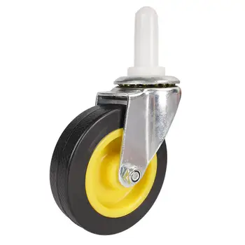 

Light 3-inch Pole Pvc Yellow Heart Black Universal Wheel Caster Movable Tractor Water Press Factory Direct