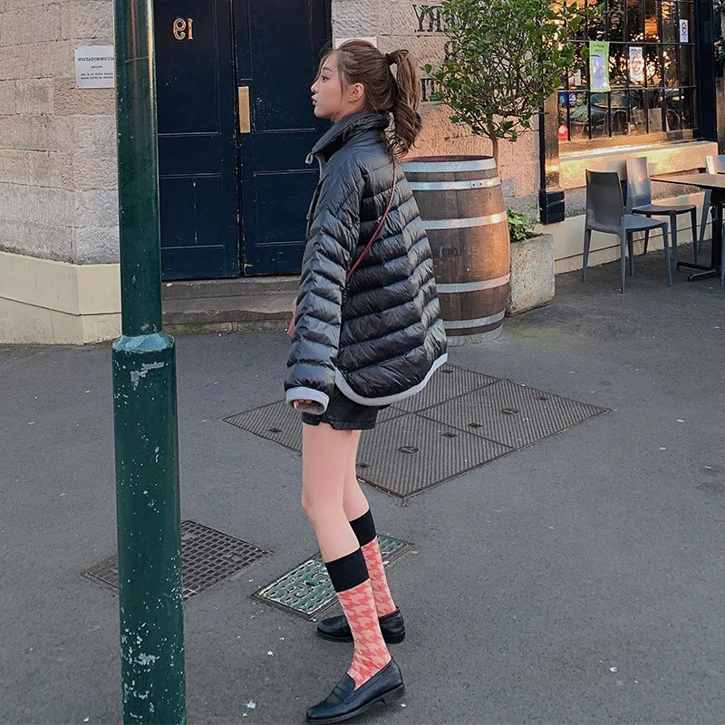 

Cotton-padded Clothes Women's 2019 Winter New Style Thin Two-color Sense of Design Korean-style Stand Collar Loose-Fit Warm Coat