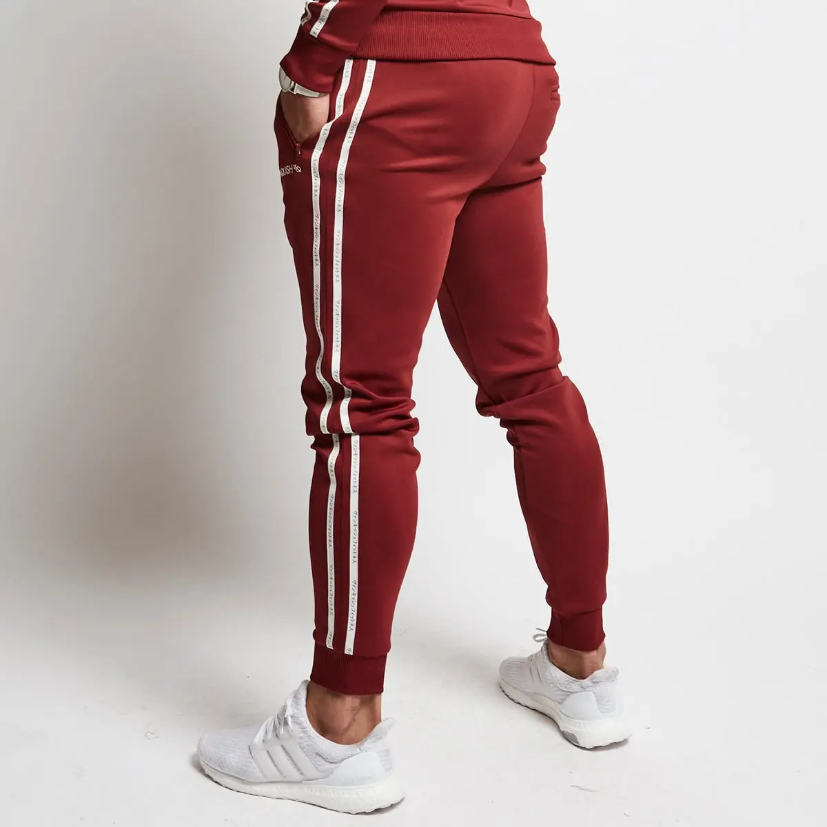 

New Style Muscle Brother Fitness Brace Printed Outdoor Sports-Style Running Slim Fit Speed Feet Trousers Autumn And Winter Men's