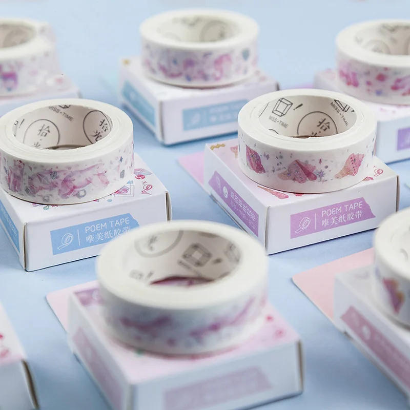 1 шт. милый Единорог васи лента Kawaii клейкая лента декоративная маскирующая лента для детей Скрапбукинг DIY фото принадлежности для альбома канцелярские принадлежности