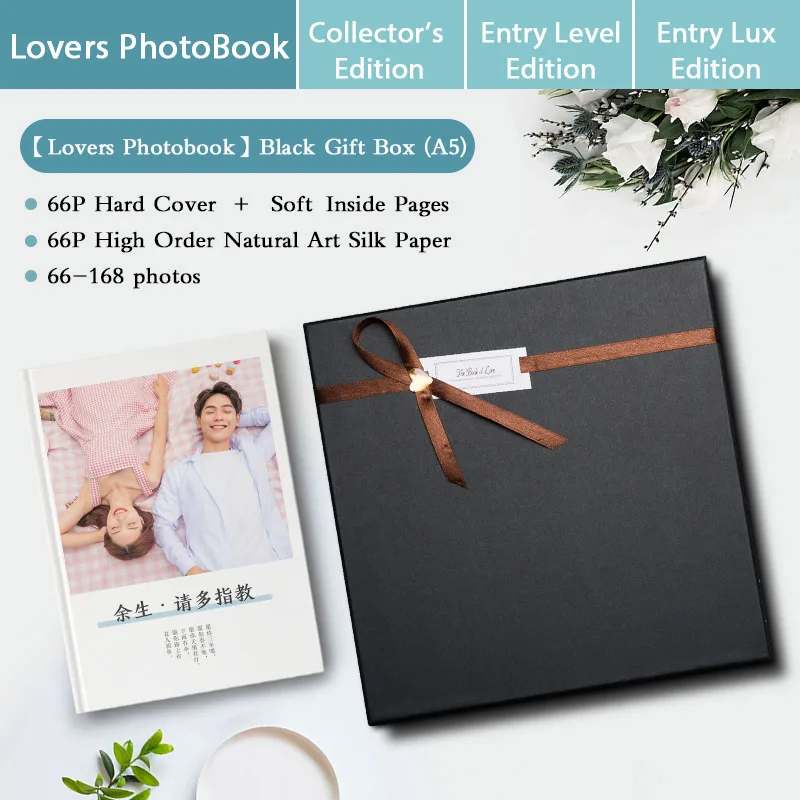 Выполненная на заказ Фотокнига напечатайте свой фотоальбом поминовение фотоальбомы Фотокнига печать влюбленных подарок на день рождения - Цвет: 66P Lovers Photobook