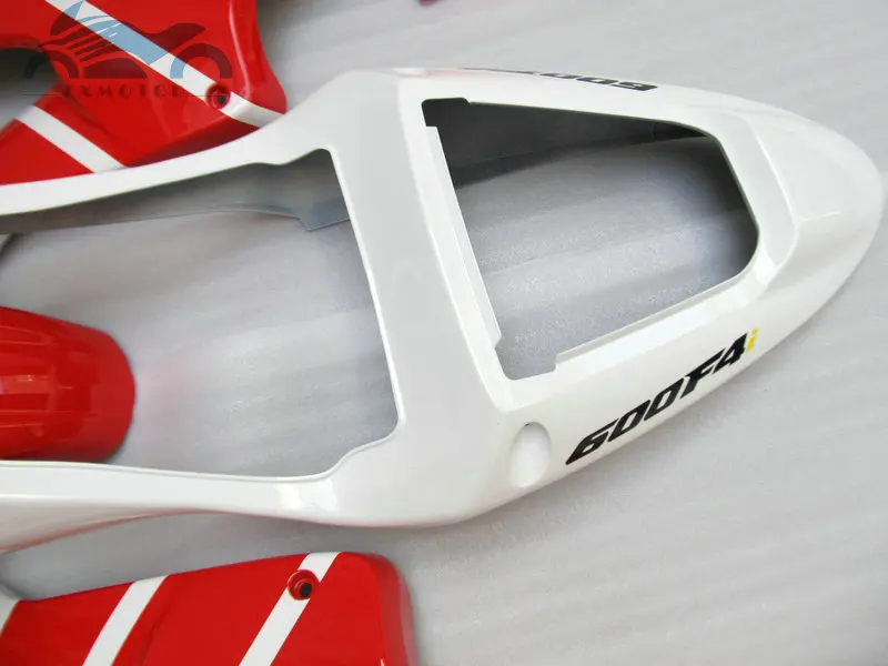 ABS пластик инжекторный комплект Подходит для Honda CBR 600F4i 2001 2002 2003 CBR600F4i 01 02 03 белые, красные Обтекатели комплекты деталей HT17
