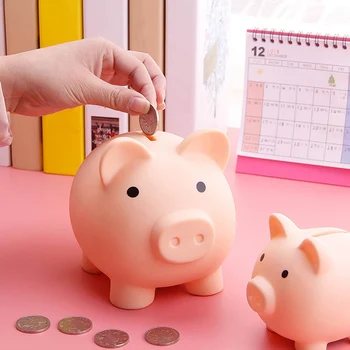 

Vinyl Cartoon Pig Money Bank Coins Storage Box Kids Toys Birthday Gift Home Decor Money Saving Boxes Children Piggy Money Bank