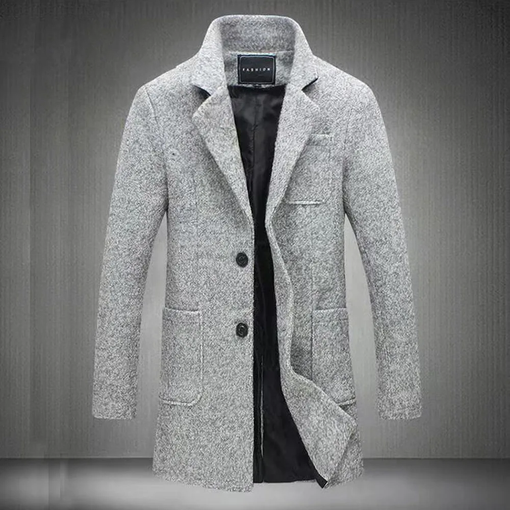 Newest Long Woollen overcoat For Men Winter Fashion Trench Coat Thicken Male Jacket Coat Plus Size Newest Long Woollen overcoat For Men Winter Fashion Trench Coat Thicken Male Jacket Coat Plus Size