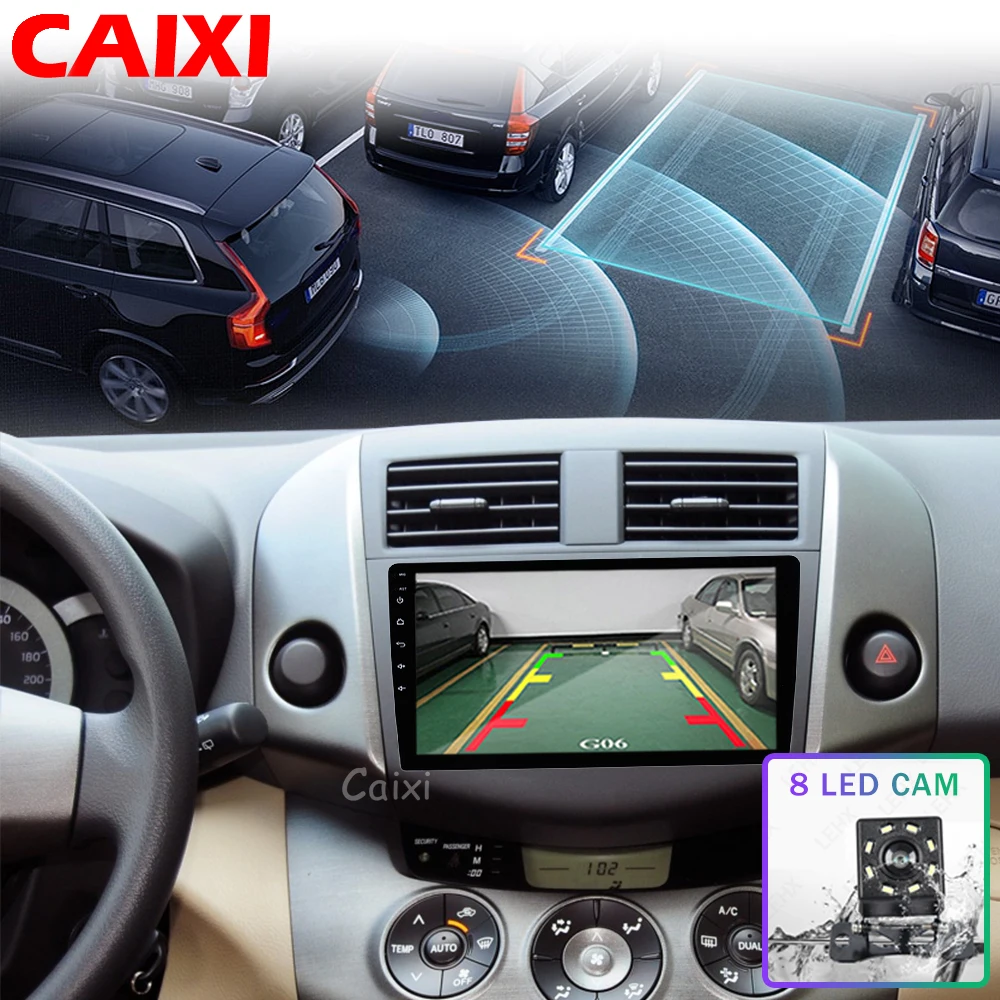 CAIXI Android 8,1 2din автомобильный мультимедийный плеер для toyota RAV4 Rav 4 2007 2008 2009 2010 2011 Автомобильный Радио DVD Wifi плеер