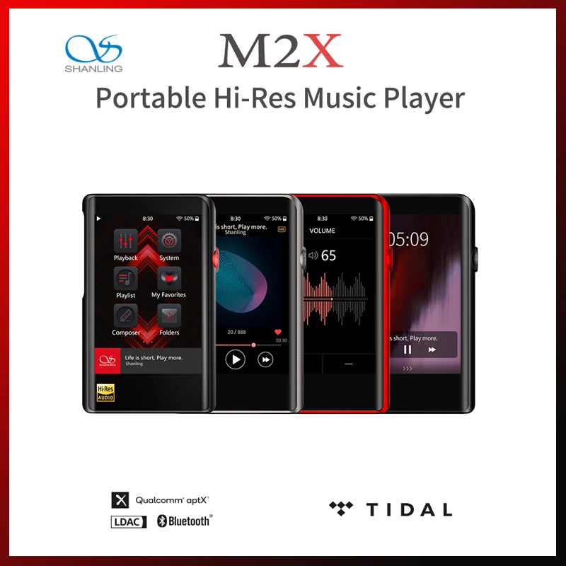 Shanling M2X AK4490EN DSD256 32 бит/384 кГц Bluetooth Hi Res портативный музыкальный плеер