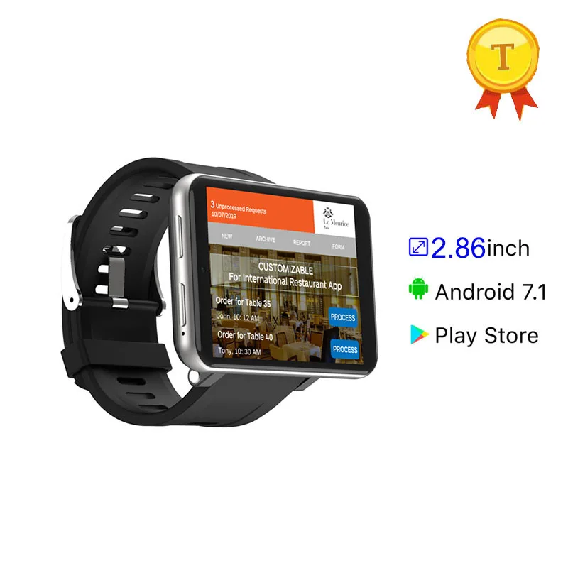 Лучшие продажи 4G lte большой экран gps смарт-телефон часы 3 ГБ+ 32 ГБ 5MP камера 480*640 разрешение Smartwatch wriswatch для мужчин и женщин