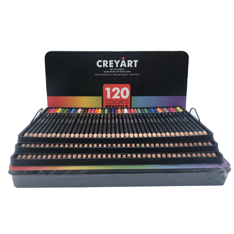 120 Colored Pencil Fine Art Lapis de cor 72 cores Profissional Colored Pencils 72 Lapis Artist Crayons Sketch Pencils Wholesale macaron peanut crayons markers not dirty hand washable children stall toy painting creative stationery for artist manga marker