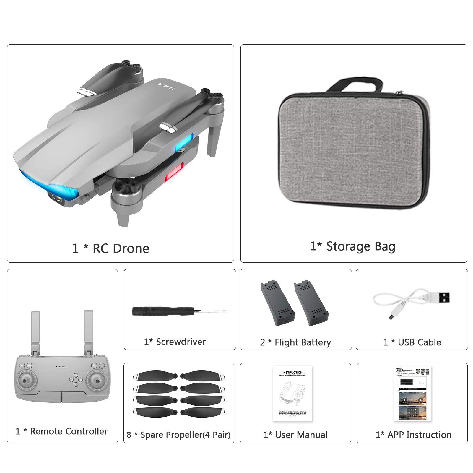 rc remote control helicopter YLRC S106 RC Drone with Camera 8K GPS 5GWifi Optical Flow Positioning Quadcopter Brushless Motor Storage Bag Package RC Helicopters luxury RC Helicopters