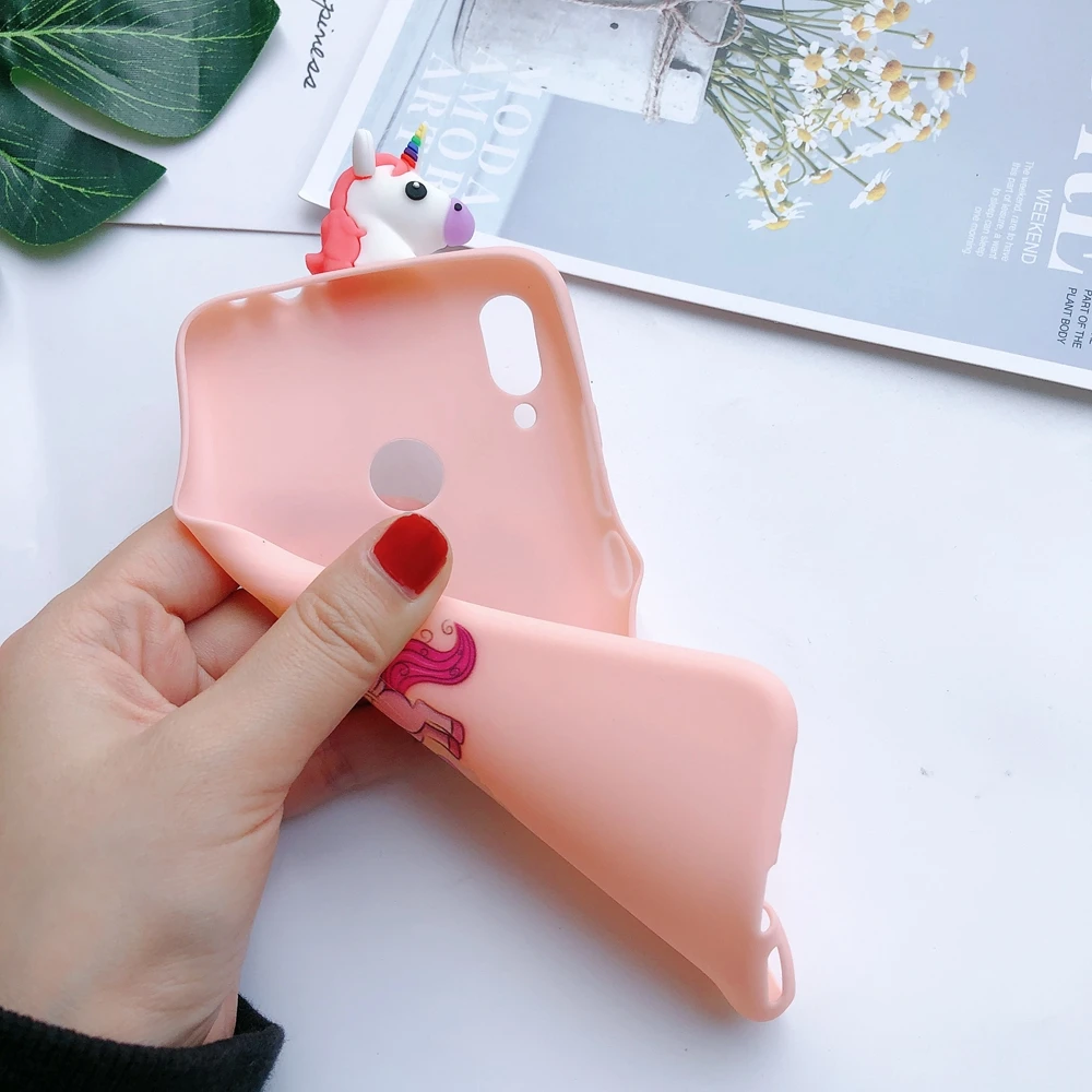 Чехол для Honor 8X etui Huawei Y6 Y7 2019 силиконовый чехол 3D Kawaii мягкий Prime 8A 8C