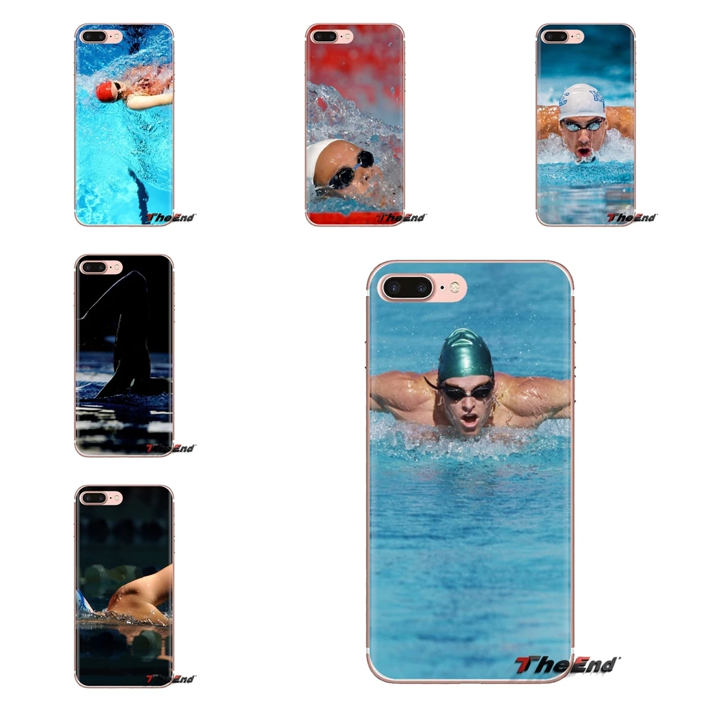 Soft Transparent Shell Covers Sport Swimmer For Huawei Mate Honor 4C 5C 5X 6X 7 7A 7C 8 9 10 8C 8X 20 Lite Pro |