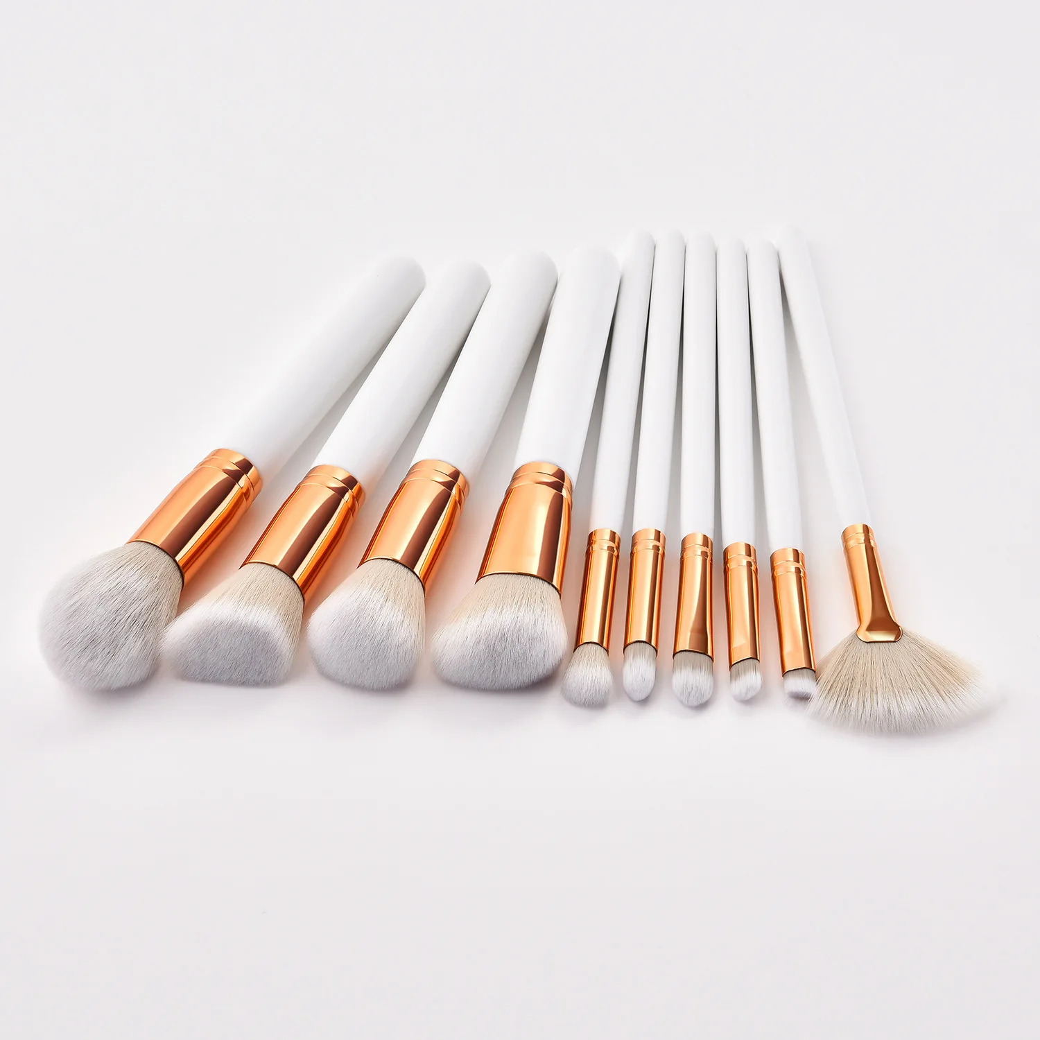 Elegant White Full set Makeup Brushes Powder Foundation Eyeshadow Make Up Brushes Set Cosmetic Brushes Soft Synthetic Hair
