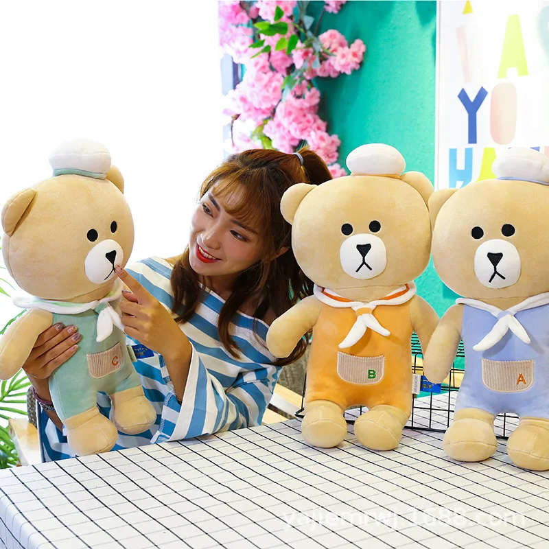

New Style Cute Spandex Fabric Genuine Product Navy Bear Doll Children Plush Toys Creative Birthday Gift