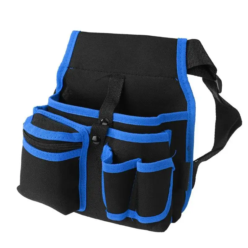 Многофункциональные поясные карманы электрик сумка для инструментов Органайзер сумка для переноски - Цвет: Black Blue