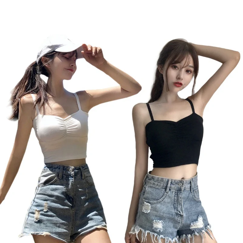 

New Fashion Women Sexy Crop Tops 2Colors Summer Camis Women Casual Tank Tops Vest Sleeveless Backless Crop Tops