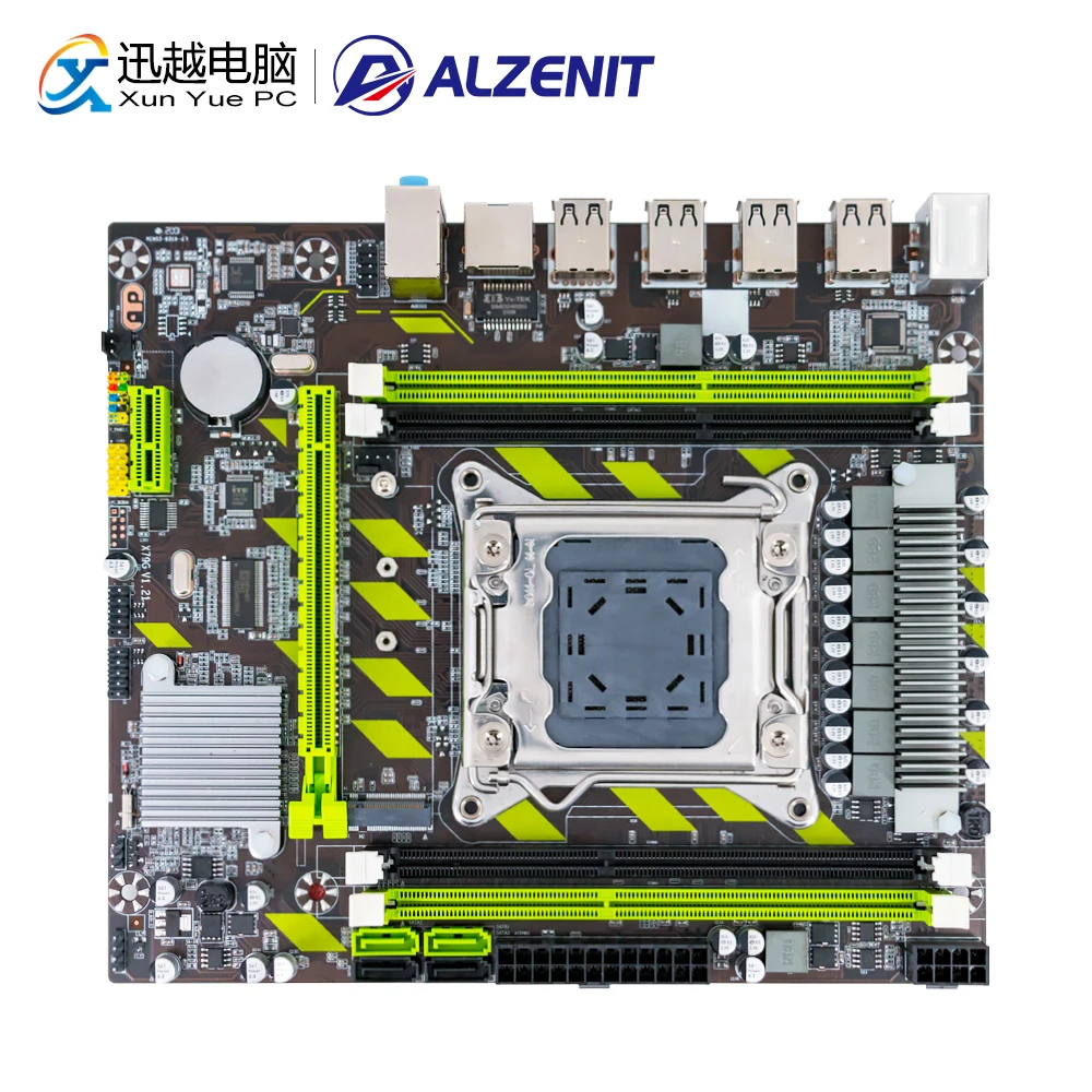 

ALZENIT X79G Motherboard For Intel X79 LGA 2011 Xeon E5 Support ECC REG DDR3 64GB M.2 NVME USB2.0 SATA3 M-ATX Server Mainboard