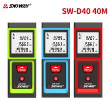 Sndway New Laser Meter Portable Mini Laser Rangefinder Distance Meter 40M Digital Range Finder Lazer Measure Electronic Roulette worx laser rangefinder wx087 distance meter 40m laser tape range finder build measure digital ruler trena roulette dilatometer