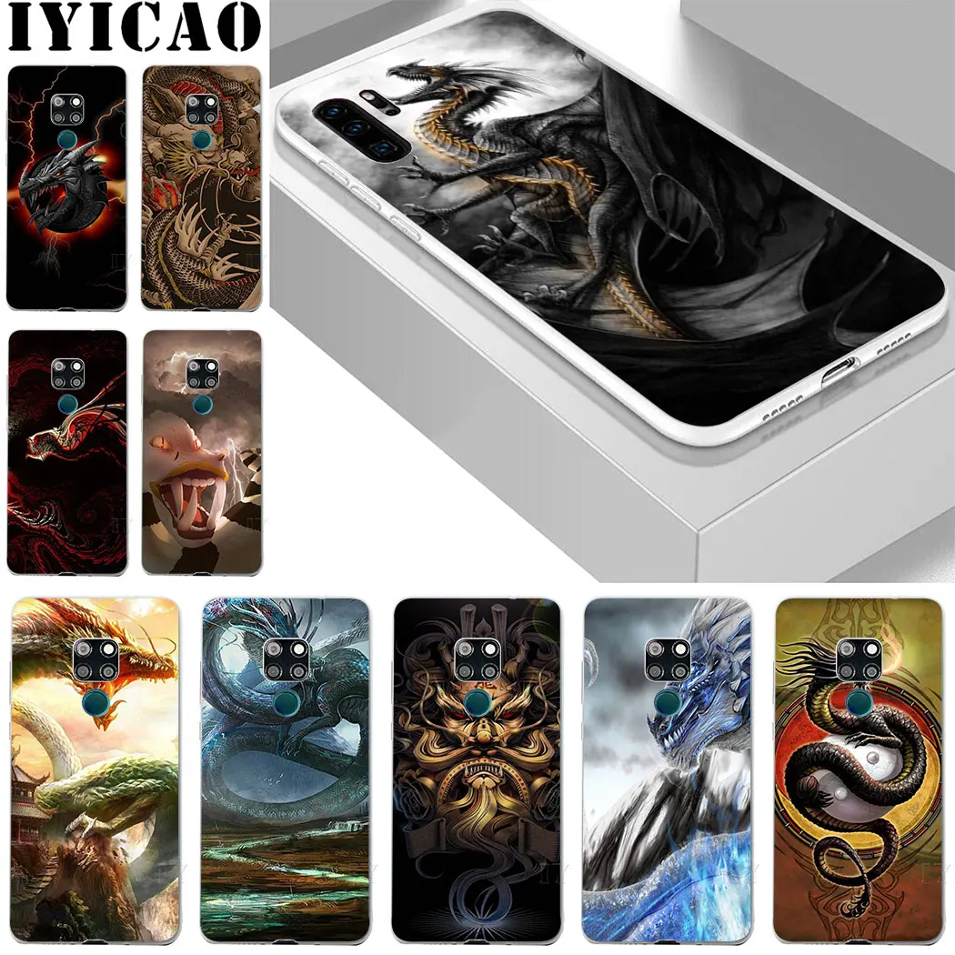 Фон с китайским драконом для huawei Коврики 20 10 30 Lite рro Y9 2019 Y7 Y6 Prime 2018 2017 крышка чехол
