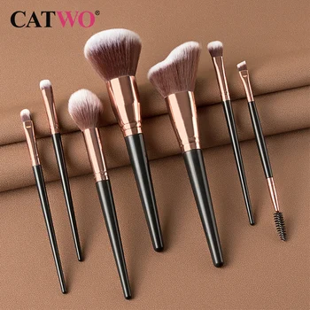 

CATWO Makeup Brushes 7pcs Eye Makeup Brushes Set With Cosmestic Bag Eyeshadow Blending Make Up Brush For Makeup Beauty Tools Kit