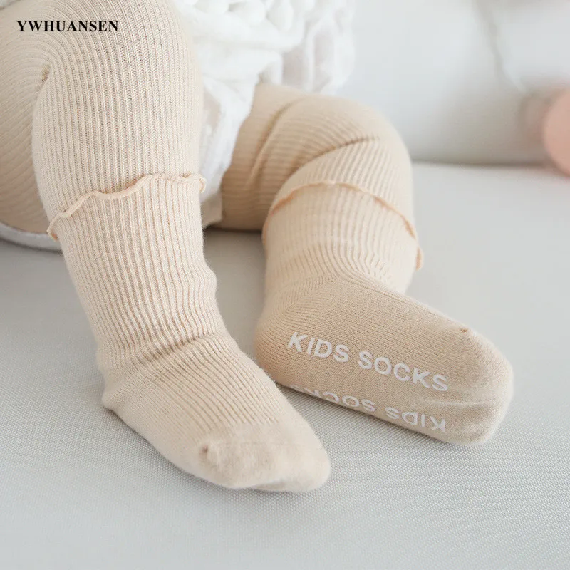 

To 4 Yrs Four Seasons Newborn Ruffle Edge Non-Skid Cotton Socks with Grip for Kids Toddlers Baby Girl Boneless Socks