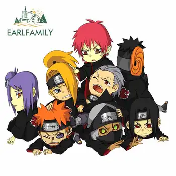 

EARLFAMILY 13cm x 11.1cm for Naruto Shippuden Motorcycle Car Stickers Custom Printing Anime Waterproof Occlusion Scratch Decal