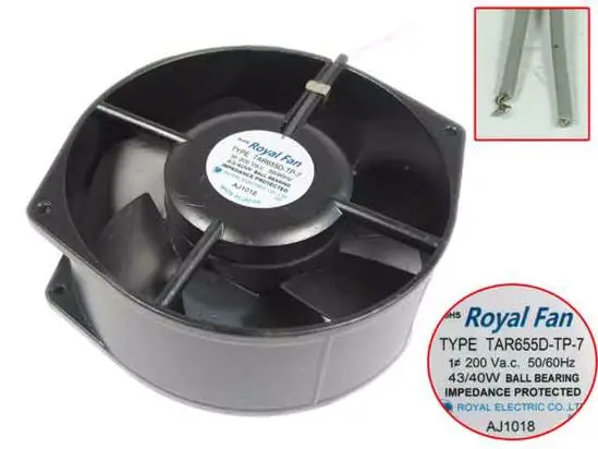 

Royal Fan TAR655D-TP-7 AC 200V 43/40W 172x150x55mm Server Cooling Fan