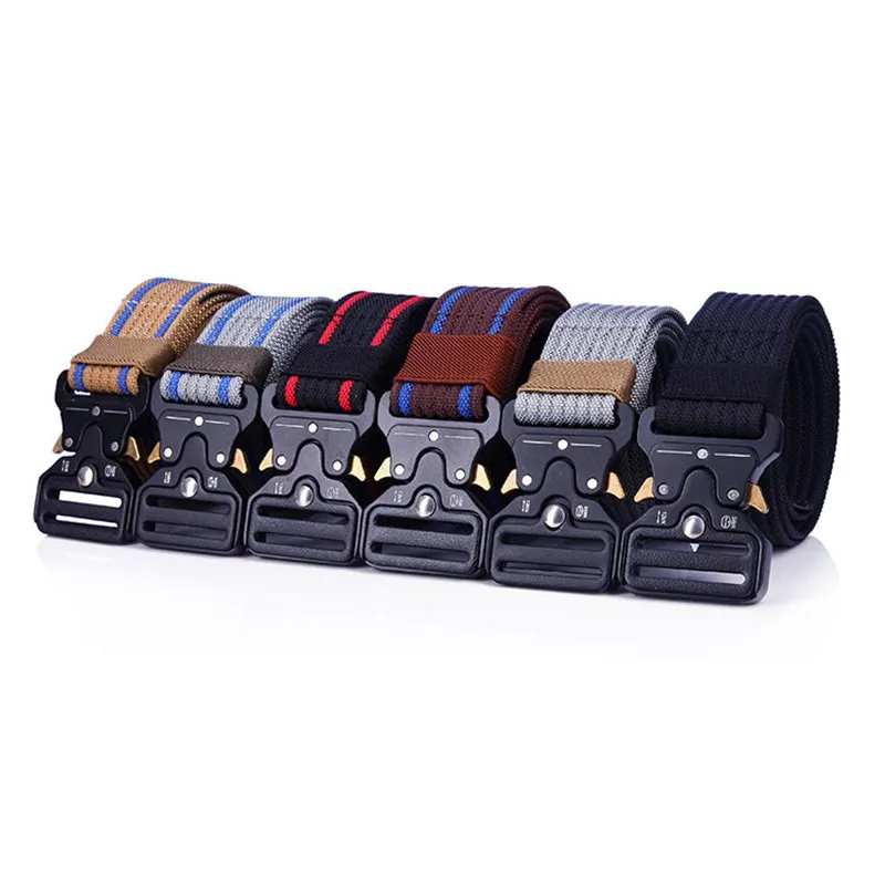

Military Training Quick Release Buckle Men's Belts Outdoor Travel Canvas Fashion Luxury Designer Belts Student Pants Accessories