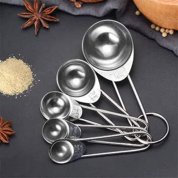 

TTLIFE 5pcs Stainless Steel Measuring Spoon Mirror Set Measuring Spoon Coffee Spoon Scoop Baking Tool Set Measuring Spoon