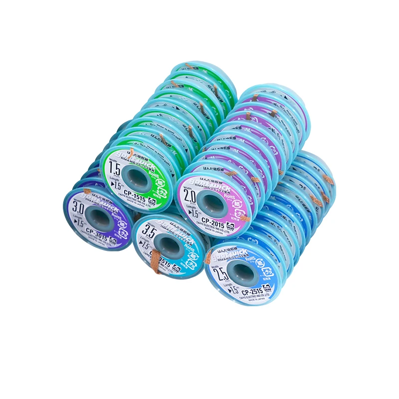 

10pcs Japan GOOT RoHS MSDS Desoldering Wick 1.5m Remove Solder For Repairing PCB RMA Precision Work With Non-chlorine Flux