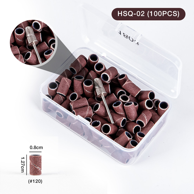 50/100PCS Nail Art Sanding Bands Accessory For Electric Nail Machine Nail Drill Bits Gel Polish Remover Tool