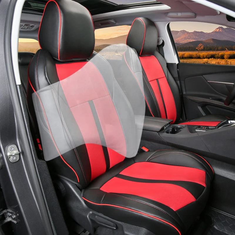 Ensemble de housses de siège de voiture personnalisées, 5 places, pour  Peugeot 4008 5008 SUV, accessoires