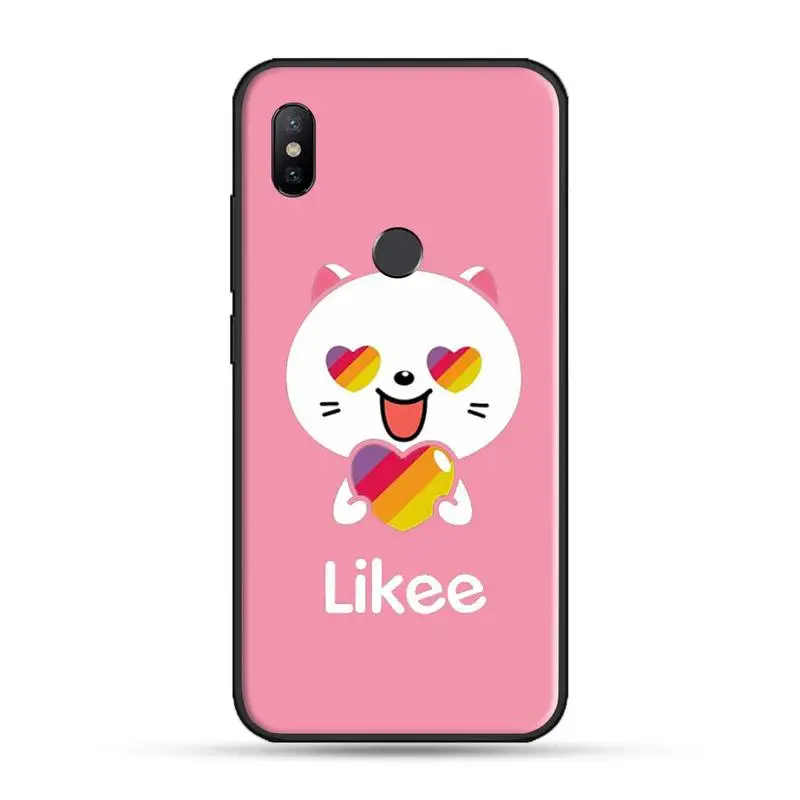 Модный мягкий силиконовый черный чехол Likee для телефона с котом медведем