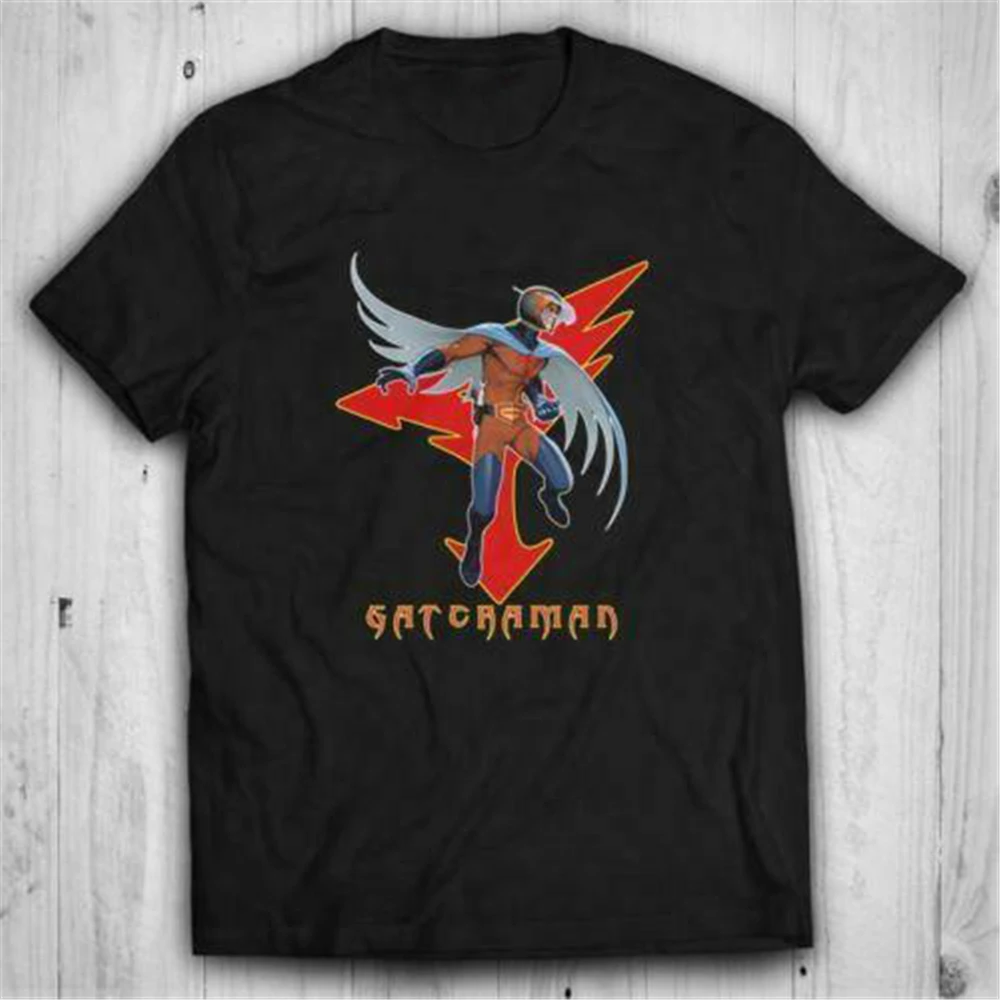 Новая футболка Gatchaman всех цветов размер США Em1 летние топы с круглым вырезом |