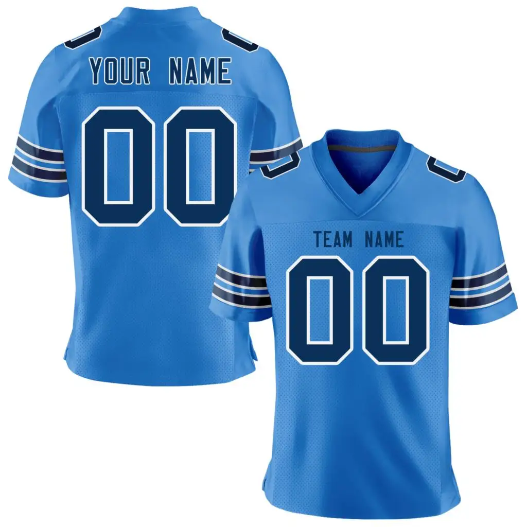 Fshion Custom Football Jersey Full Sublimation Team Name/Number Breathable Soft Cool Sportswear for Male/Lady/Youth Amy Colour