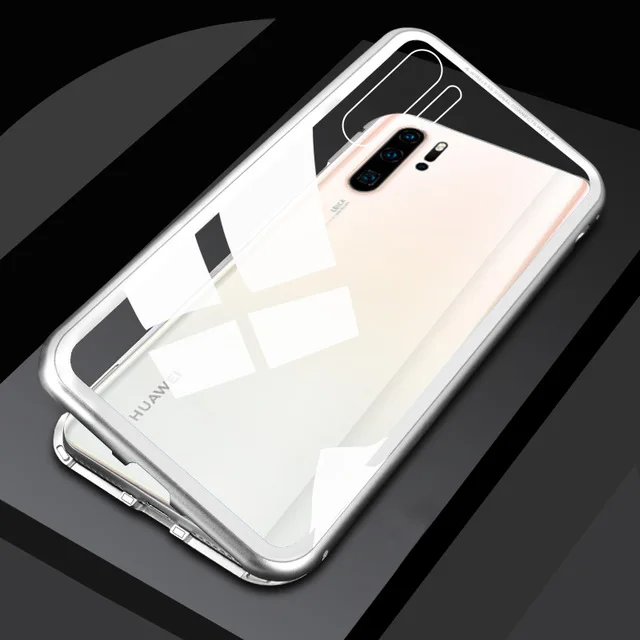 Магнитный адсорбционный флип-чехол для телефона на huawei Honor 10 Lite 10 светильник 20 Pro 360 задняя крышка для Hawei Honer 20Pro 10 Lite чехол - Цвет: Clear With Silver