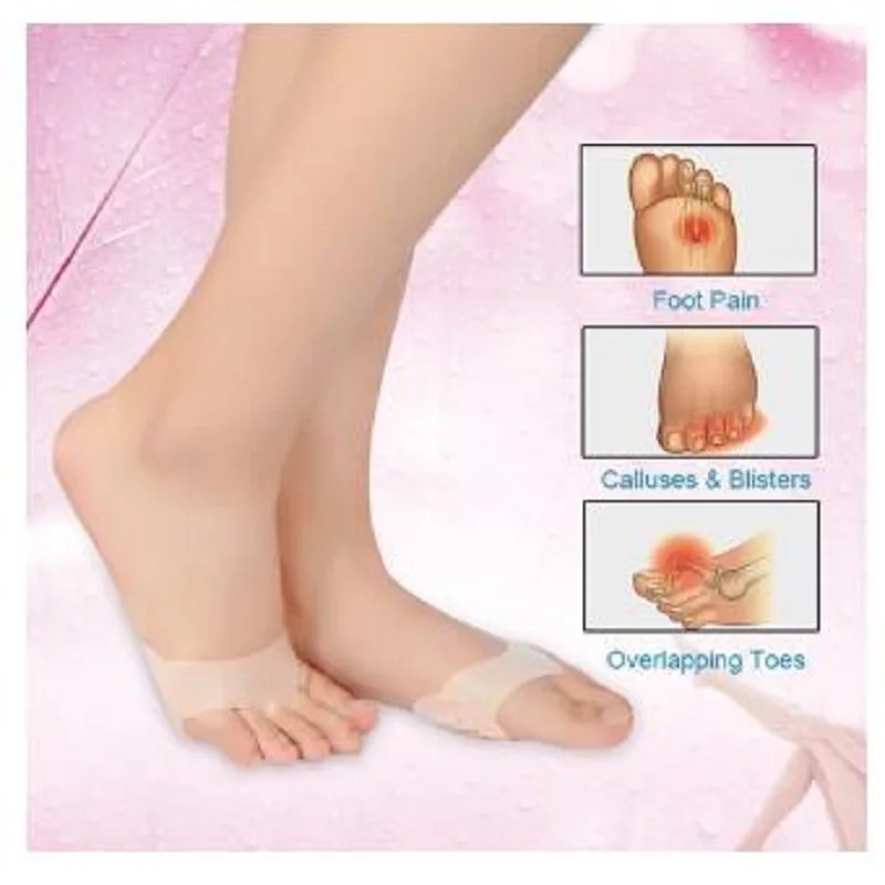 Silicone Forefoot Insoles for Women High Heel Shoes Breathable Health Care Relief Pain Half Pads Toes Inserts Honeycomb Forefoot