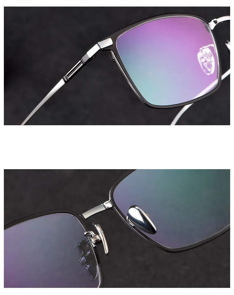 Мужская чистая титановая модная оправа для очков дизайн IP покрытие оптические очки Oculos близорукость мультифокальная рамка квадратные очки