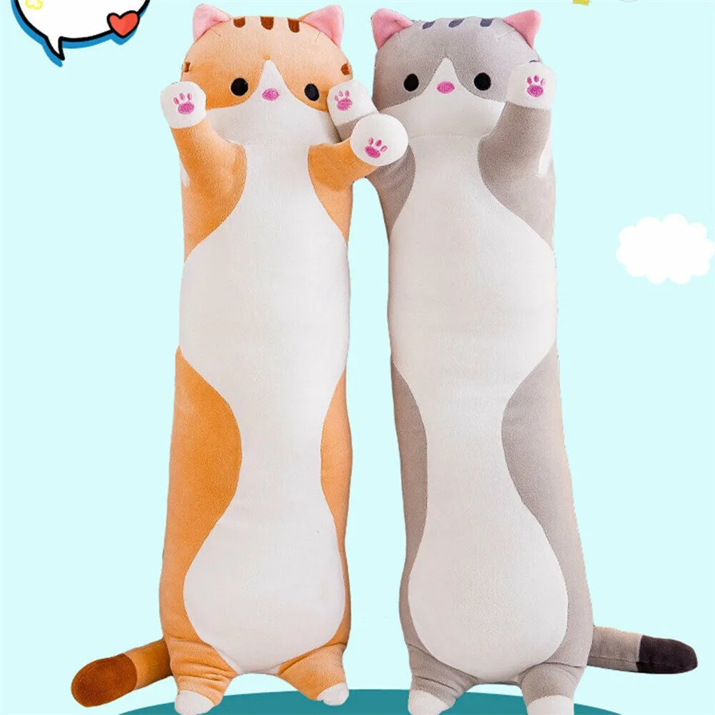 50 см длина Jumbo мультфильм кошка плюшевые игрушки милый имитация котенка подушка дети животные мягкие куклы мягкие детские подарки на день рождения